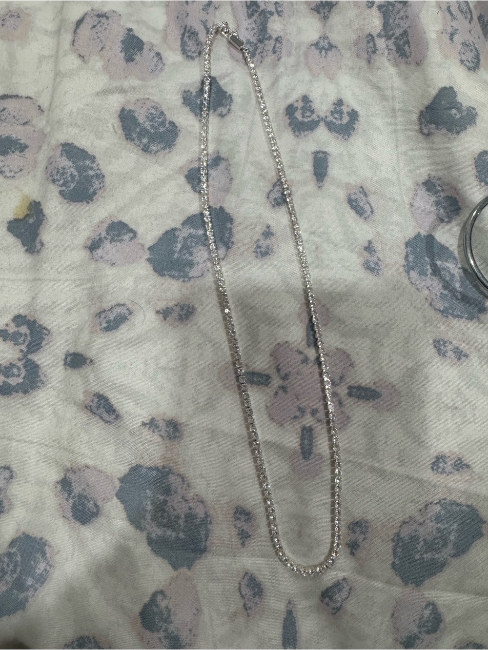 Luv Aj Sparkling Silver Tennis Necklace